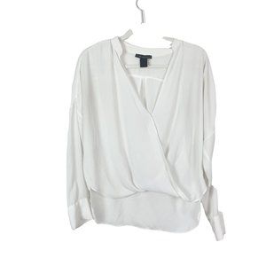 Caribbean Queen Woman's Sz M? Pilgrim Wrap Front V Neck‎ Blouse Boho